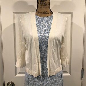 Ann Taylor Factory Bell Sleeve Open Cardigan